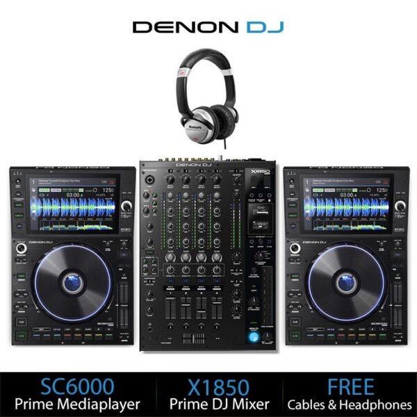 Denon DJ SC6000 & X1850 Prime DJ Equipment Bundle